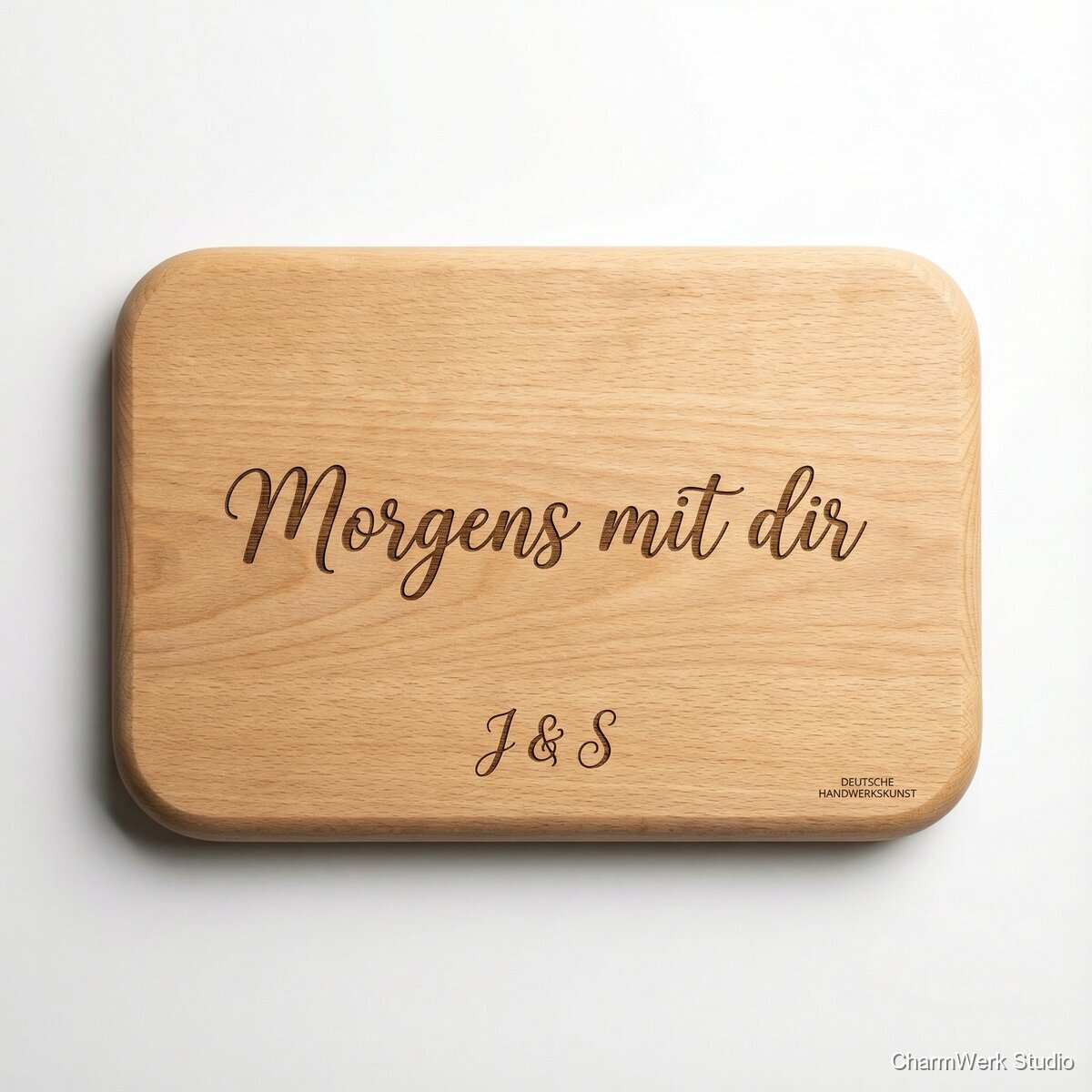 CNC-gefrästes Frühstücksbrettchen „Morgens mit dir“
