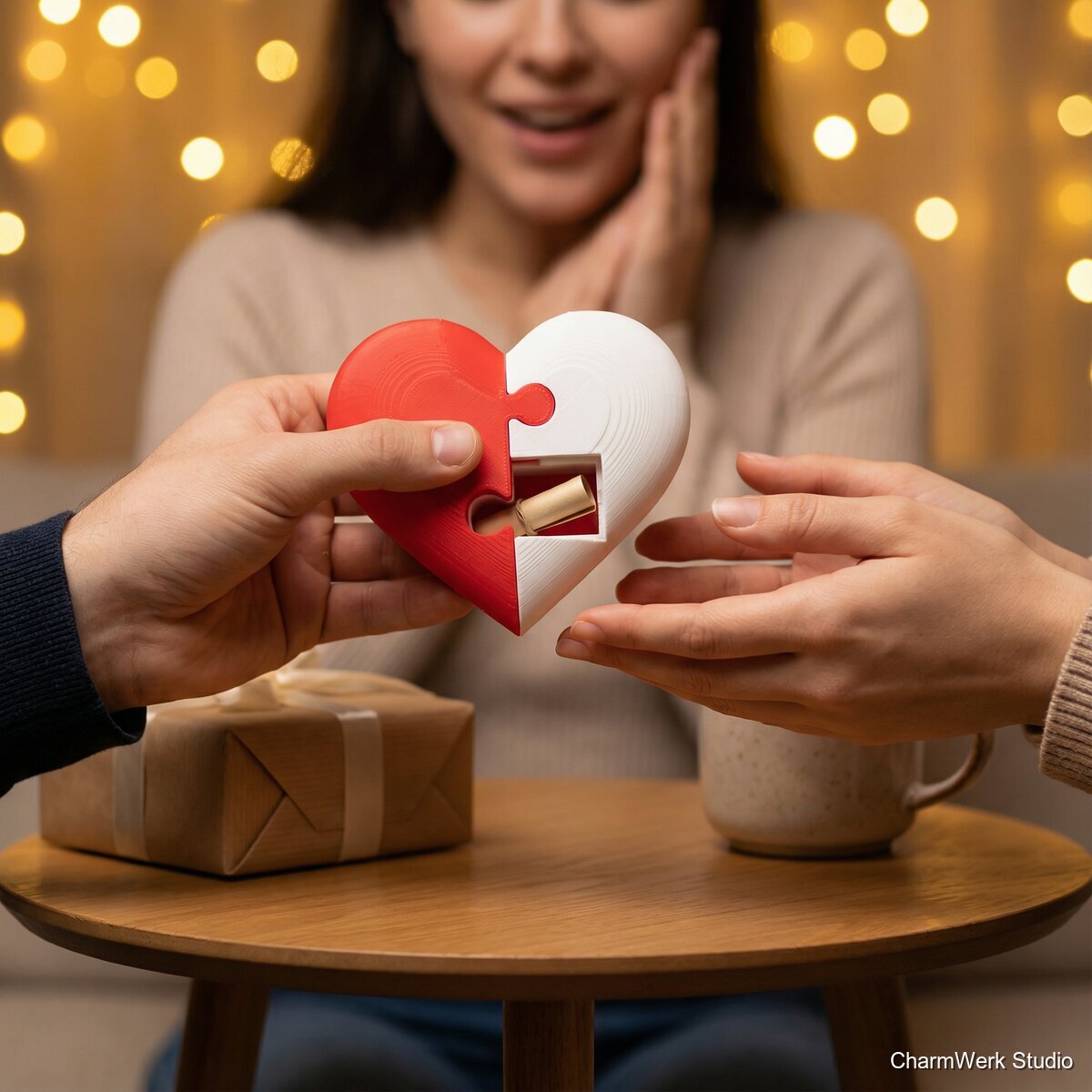 Herz-Puzzle mit versteckter Botschaft - Lifestyle