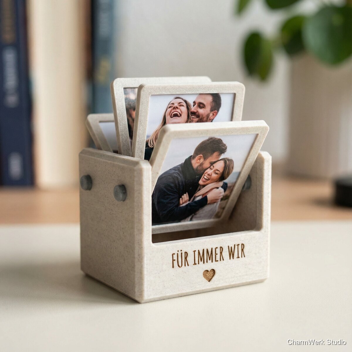Mini-Foto-Flipbook als 3D-gedruckte Box - Detailansicht