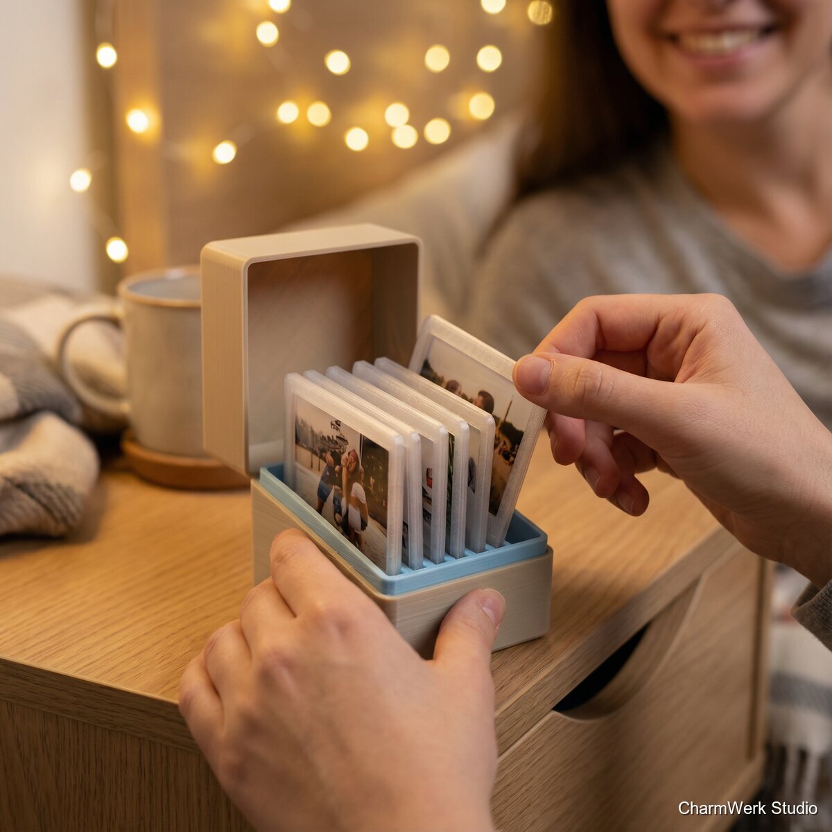 Mini-Foto-Flipbook als 3D-gedruckte Box - Lifestyle