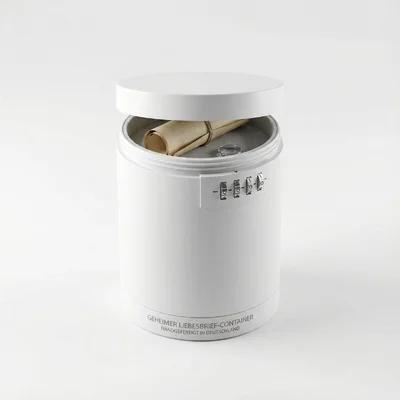 Geheimer Liebesbrief-Container mit Drehverschluss