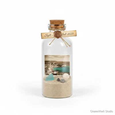 Handgemachte „Reise im Glas“-Erinnerungsflasche