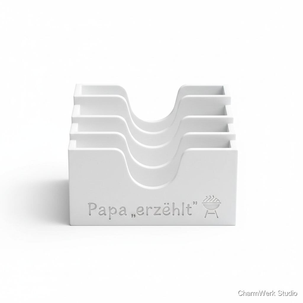 Kartenhalter „Papa erzählt“ für Spiel- und Skatkarten
