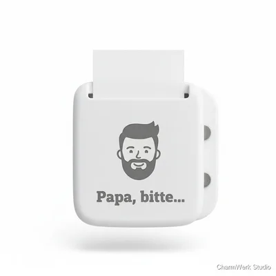 Magnetischer Kühlschrank-Notizzettelspender mit Papa-Icon