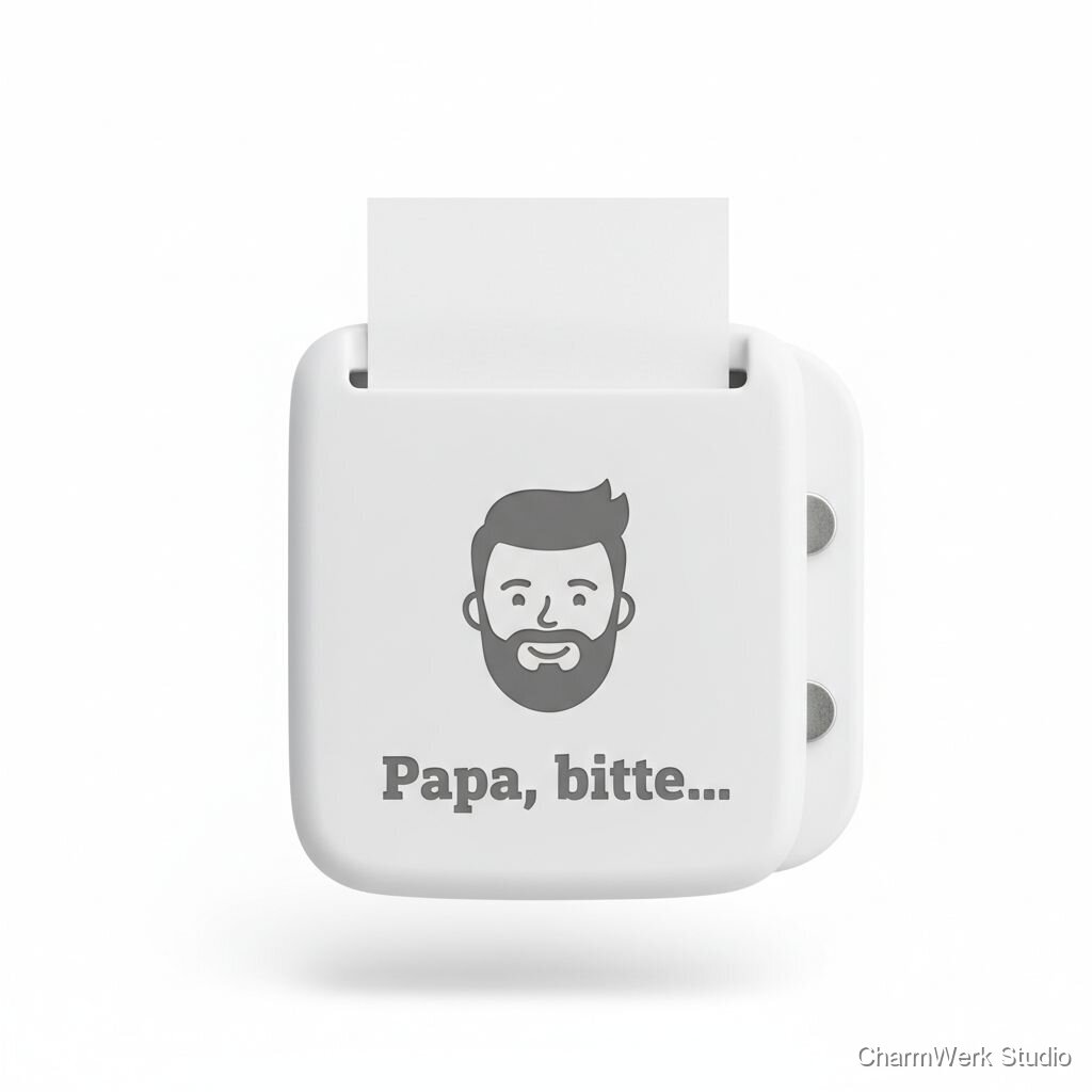 Magnetischer Kühlschrank-Notizzettelspender mit Papa-Icon