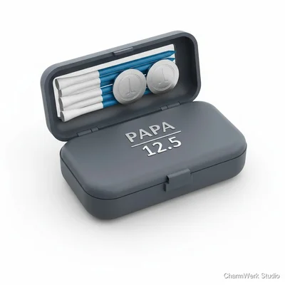 Personalisierte Golf-Tee-Box mit Schnappverschluss