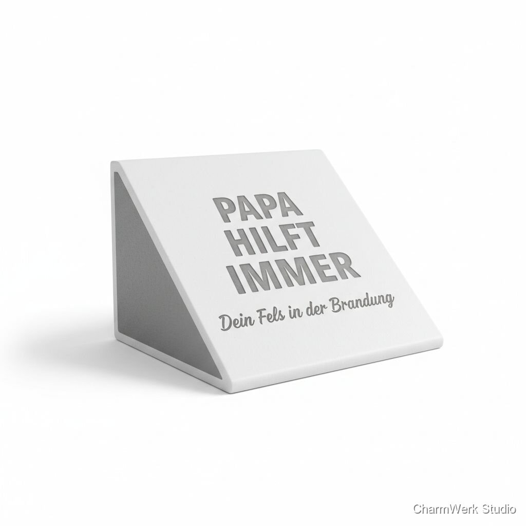 „Papa hilft“-Türstopper mit Wunschtext