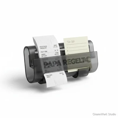 Personalisierter „Zettelhalter“ fürs Auto-Sonnenvisier