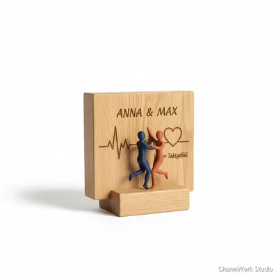 „Herzschlag“-Desk-Clock mit 3D-Zeigerpaar