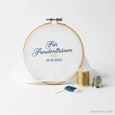 Besticktes Taschentuch „Für Freudentränen“