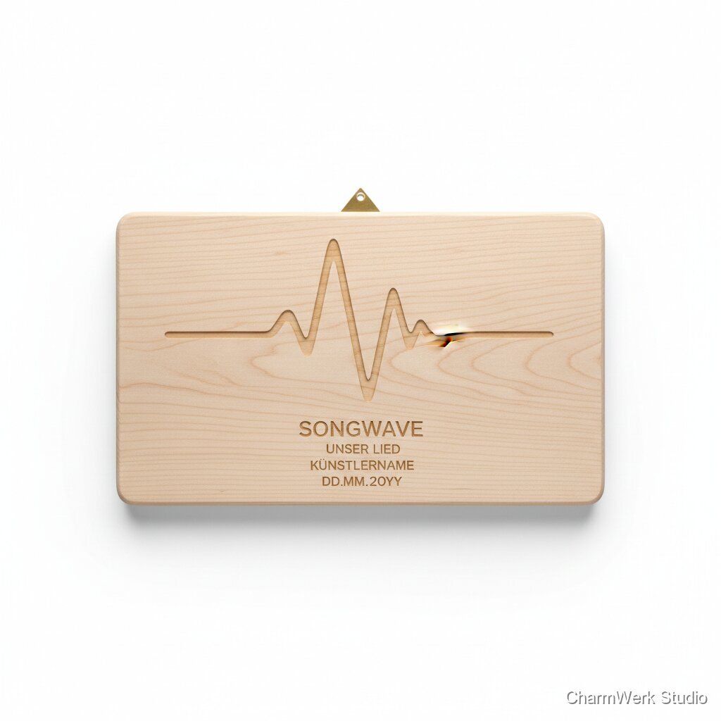 CNC-gefräste „Songwave“-Plakette eures Liedes