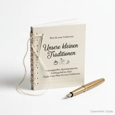 „Unsere kleinen Traditionen“-Heftchen handgeheftet