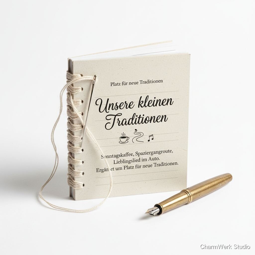 „Unsere kleinen Traditionen“-Heftchen handgeheftet