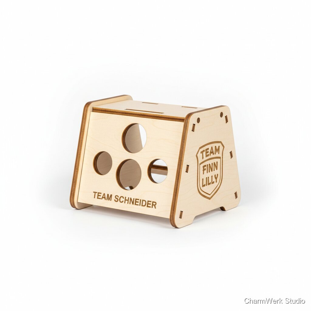 CNC-gefräster Mini-Kicker-Torwand für den Schreibtisch