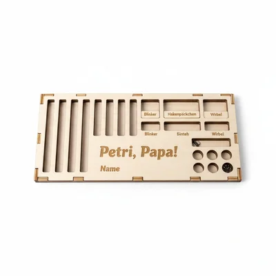 CNC-gefräster Angelköder-Organizer mit Slot-System