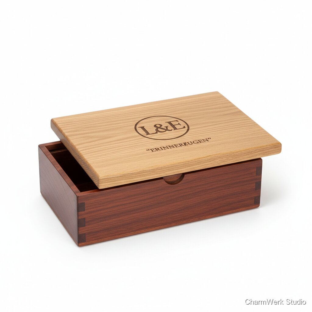 CNC-Liebesbrief-Box mit passgenauem Deckel und Monogramm