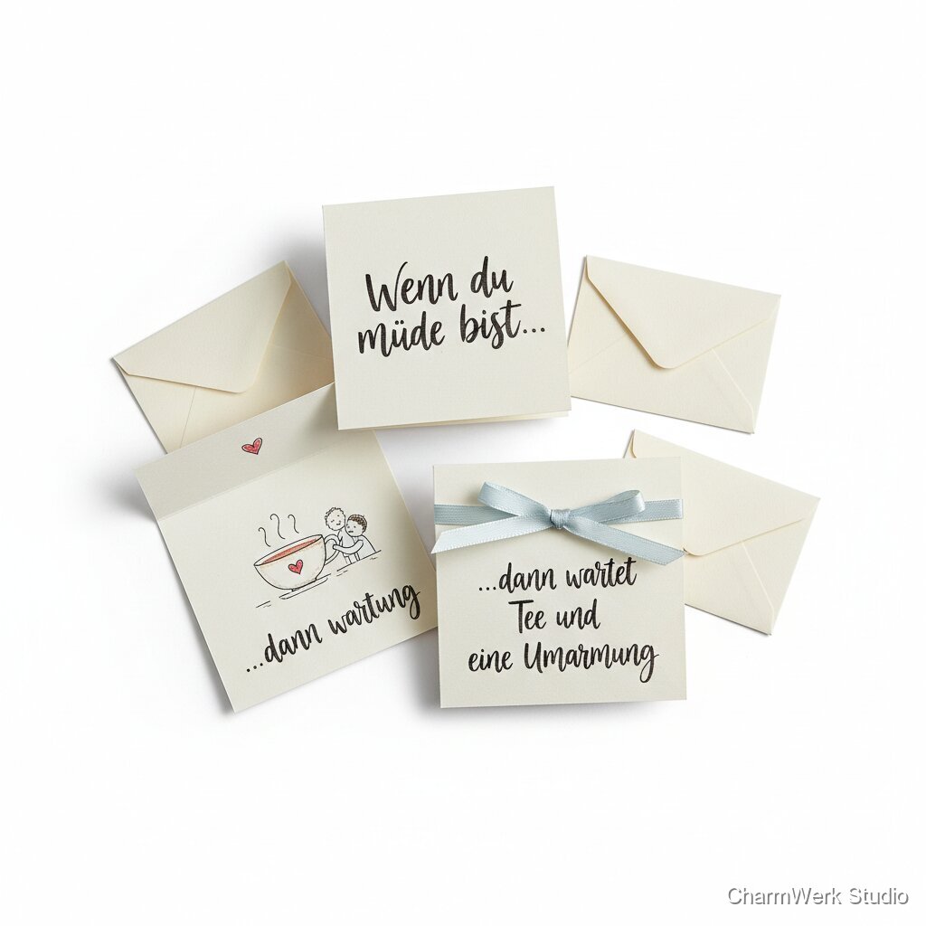 Handillustriertes „Wenn du… dann…“-Klappkärtchen-Set