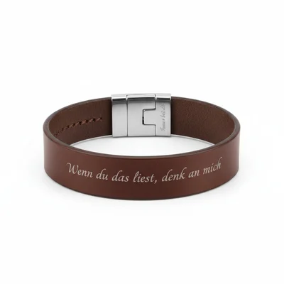 Leder-Armband „Immer bei dir“ mit Innen-Gravur