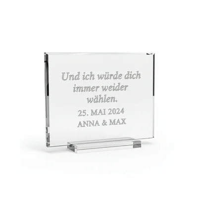 Acryl-Glasoptik „Ja“-Moment Plakette
