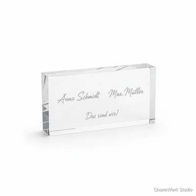 Acryl-„Zwei Unterschriften“-Aufsteller mit eurer Handschrift