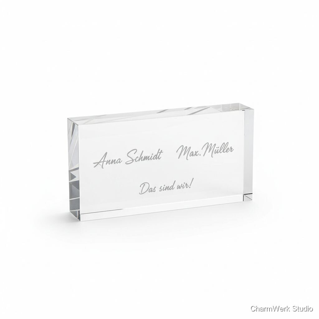 Acryl-„Zwei Unterschriften“-Aufsteller mit eurer Handschrift