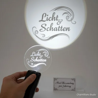Lasergravierte „Licht & Schatten“-Fotolinse aus Acryl