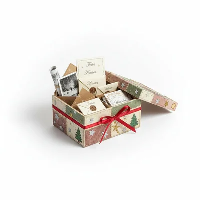 Handgefertigte „Erinnerungs-Box“ für Weihnachtsmomente