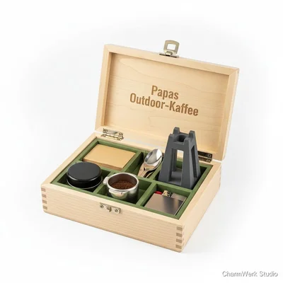 Camping-Kaffee-Kit-Box mit 3D-Portafilter-Halter