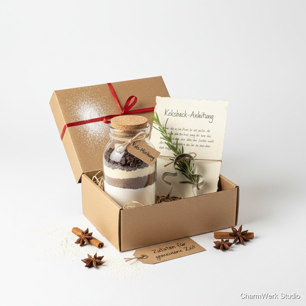 Selbstgemachte „Keksback-Kit“-Geschenkbox
