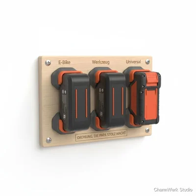 E-Bike/Tool-Akku-Wanddock mit 3D-Kontakt-Schutz