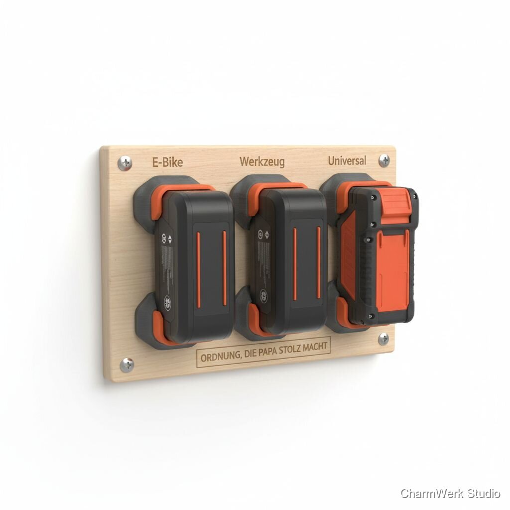 E-Bike/Tool-Akku-Wanddock mit 3D-Kontakt-Schutz