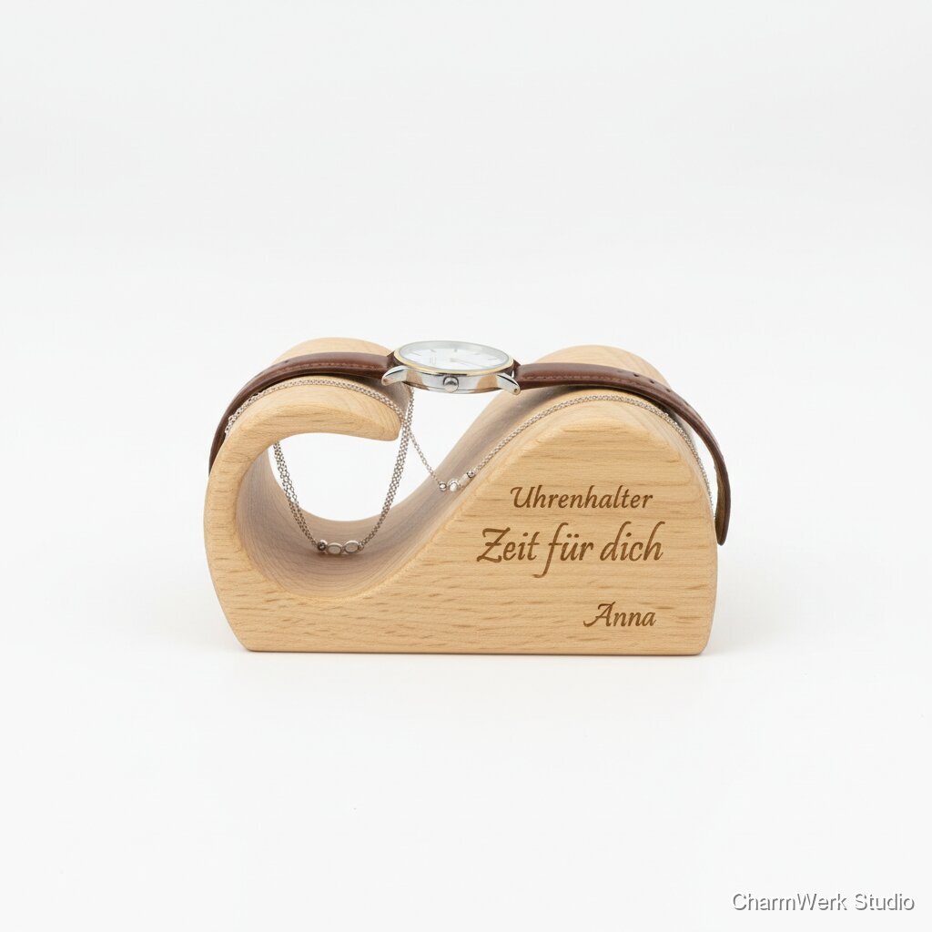 Uhrenhalter „Zeit für dich“ mit Gravur-Statement
