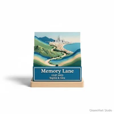 „Memory Lane“-Mini-Diorama als Aufstellbild