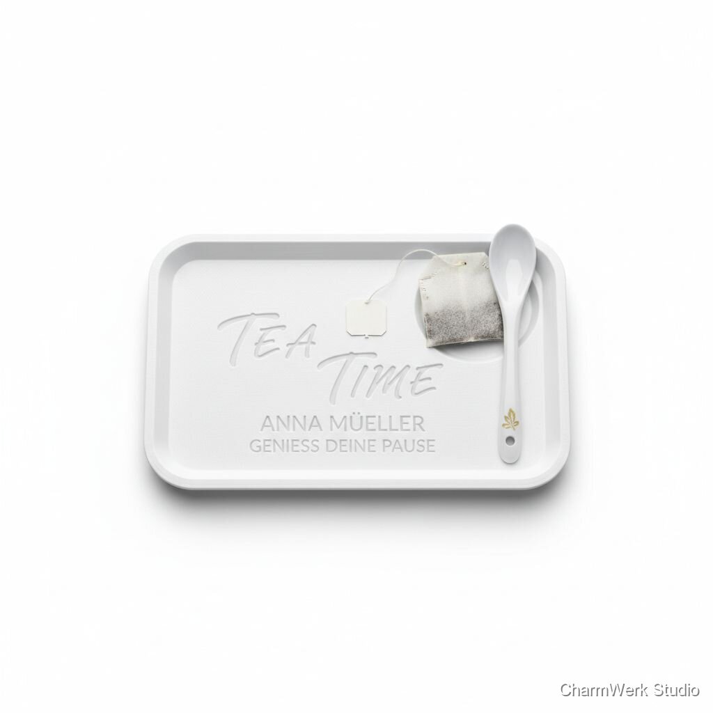 Personalisierte Teebeutel-Ablage „Tea Time“
