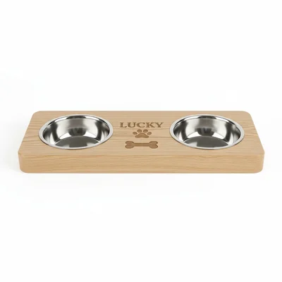 Personalisierter Haustier-Futterbar mit Namen