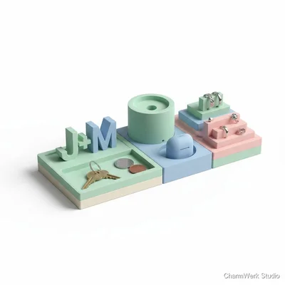 3D-gedruckter „Geburtstags-Organizer“ für Schmuck & Kleinkram