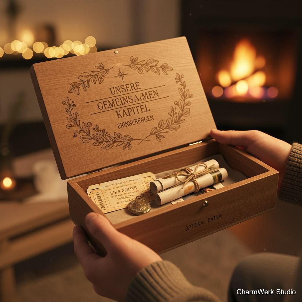 CNC-Holzbox mit Magnetverschluss für Erinnerungen - Lifestyle