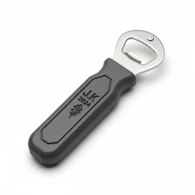 3D-gedruckter Flaschenöffner-Griff mit personalisiertem Emblem