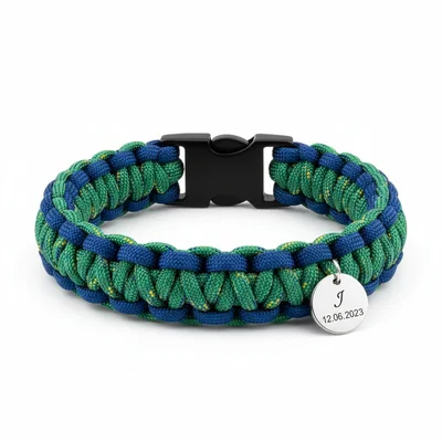 Handgewebtes Armband aus Paracord in Papas Farben