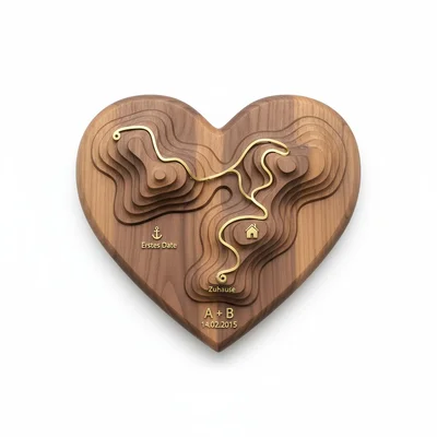 3D-Relief „Eure Geschichte“ als Herz-Topografie