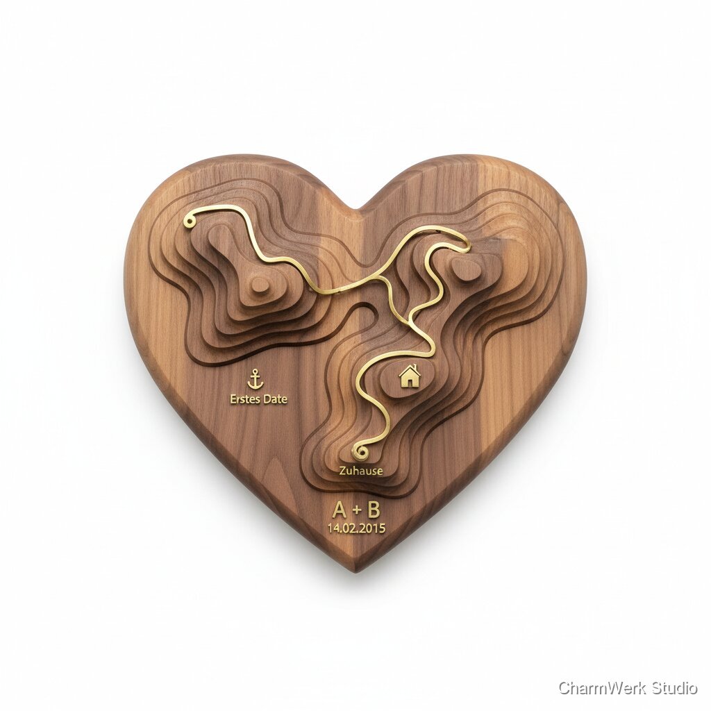 3D-Relief „Eure Geschichte“ als Herz-Topografie