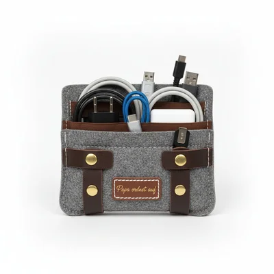 Handgenähter Kabel-Organizer „Papa ordnet auf“