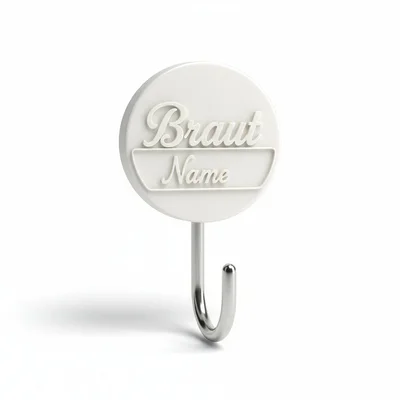 Handtaschenhaken „Braut“ mit Namensgravur-Optik