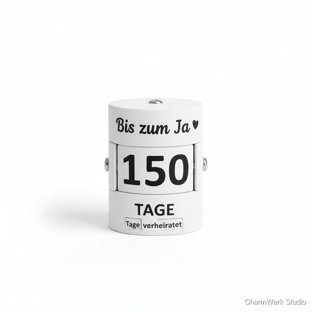 Countdown-Block „Bis zum Ja“ als Drehkalender