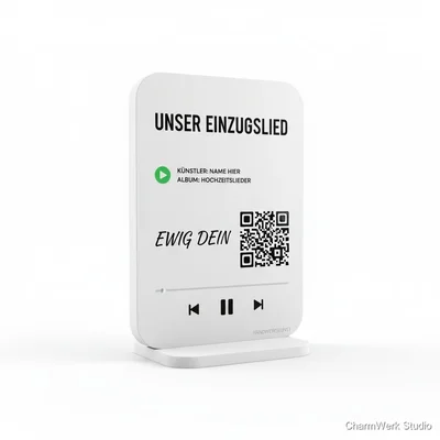 Hochzeits-„Playlist“-Aufsteller im Spotify-Style