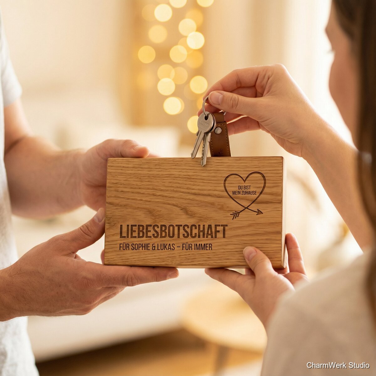 „Liebesbotschaft“-Schlüsselbrett mit versteckter Herz-Fräsung - Lifestyle