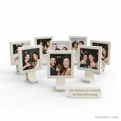Mini-Rahmen für Polaroids als Tischdeko-Clip