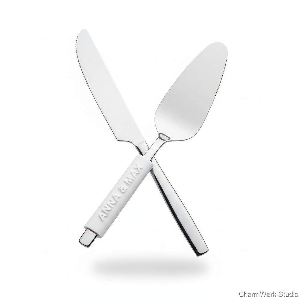 3D-gedruckter Tortenmesser-Griffüberzug mit Namen