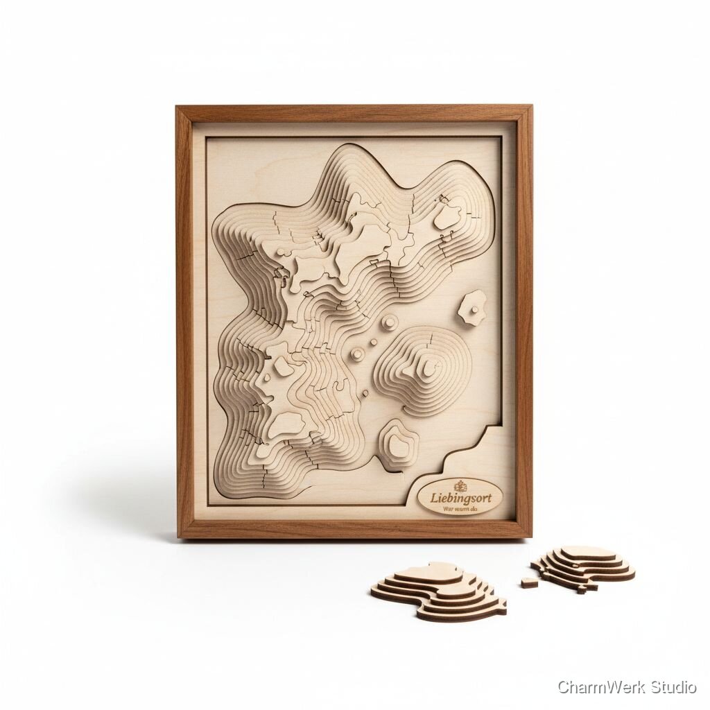 CNC-Puzzle „Lieblingsort“ als Konturkarte