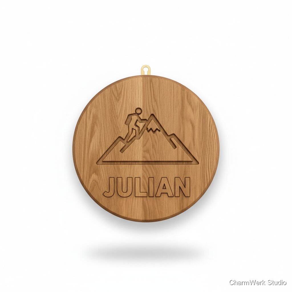 CNC-„Hobby-Icon“-Wandrelief mit Name